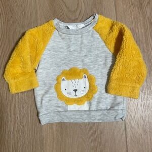 René Rofé | Yellow and Gray Lion Kids Shirt, 6-9M